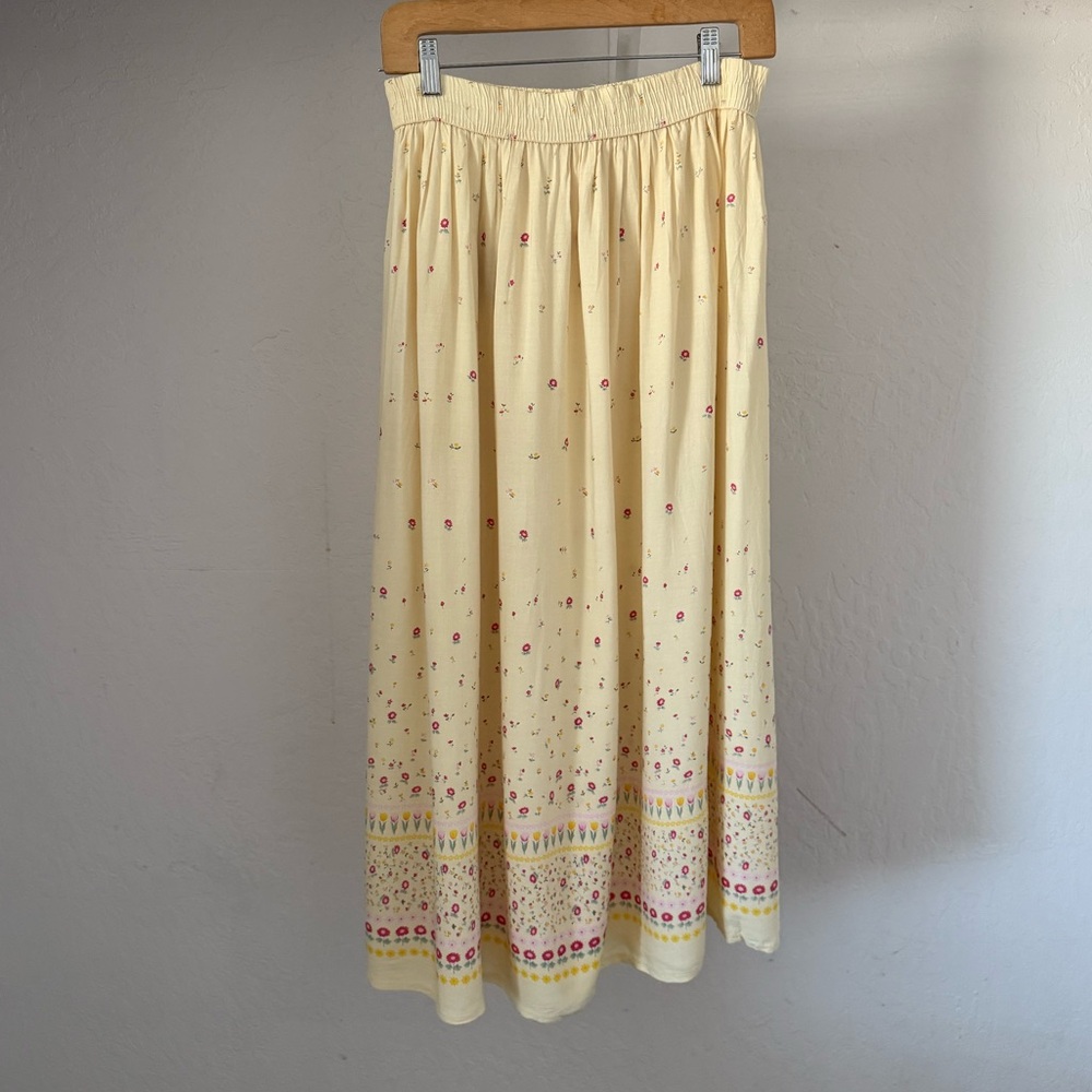 Bundle 3 for 50% off 1980s Upcycled Patched Cottagecore Floral Rayon Skirt